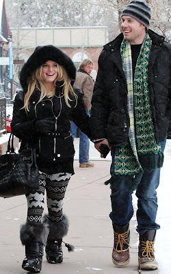 Jessica Simpson and new fiance Eric Johnson strolling the streets of Aspen, Colorado