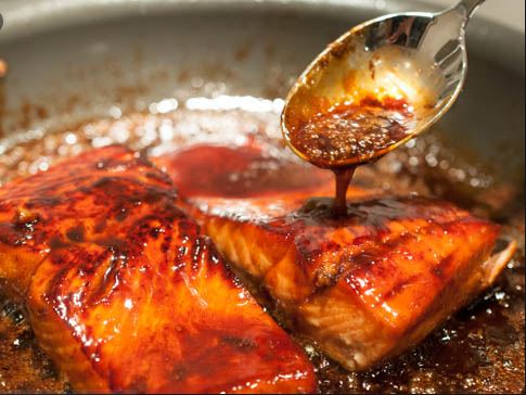 Bourbon Glazed Salmon