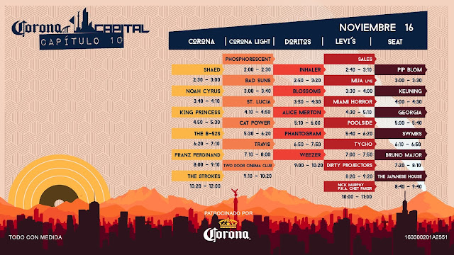 Horarios Corona Capital 2019