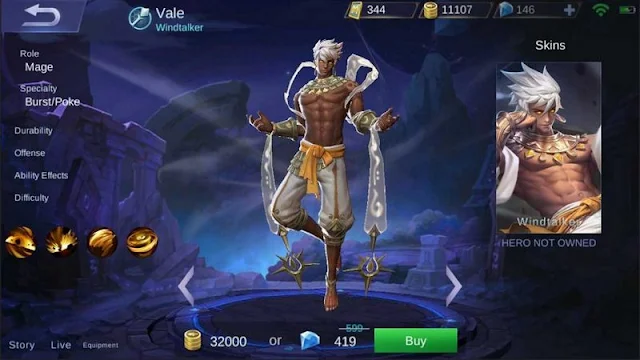 build item vale, build skill vale