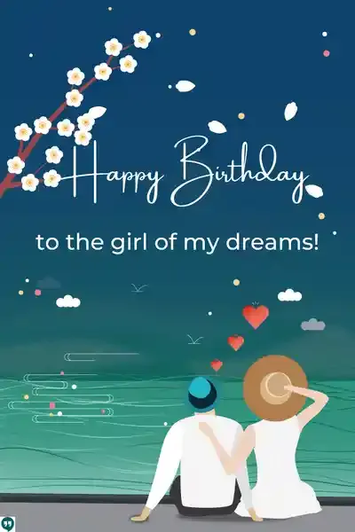 romantic birthday wishes images for her