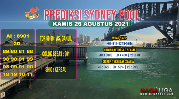 PREDIKSI SYDNEY  KAMIS 26 AGUSTUS 2021