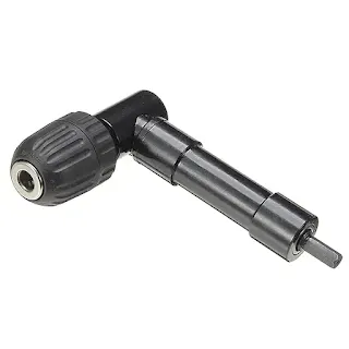 Right Angle Bend Extension Drill Adapter Electric Hex Shank Keyless Chuck Tool hown - store