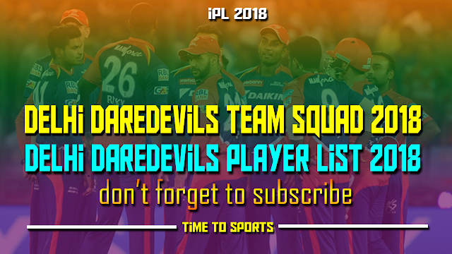 Delhi Daredevils Team Squad 2018