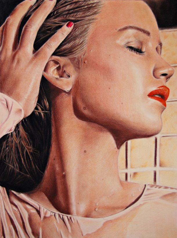 Jennifer Lawrence Color Pencil Drawing By Valentina Zou