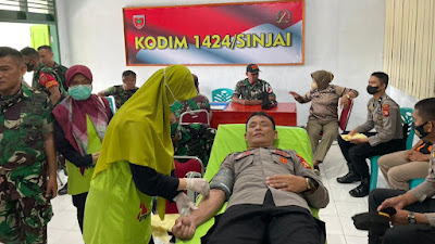 Polres Sinjai Ikut Berpartisipasi Donor Darah dalam Rangka HUT Ke-65 Kodam XIV Hasanuddin