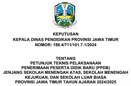 Juknis PPDB SMA SMK Jawa Timur Tahun 2024/2025 