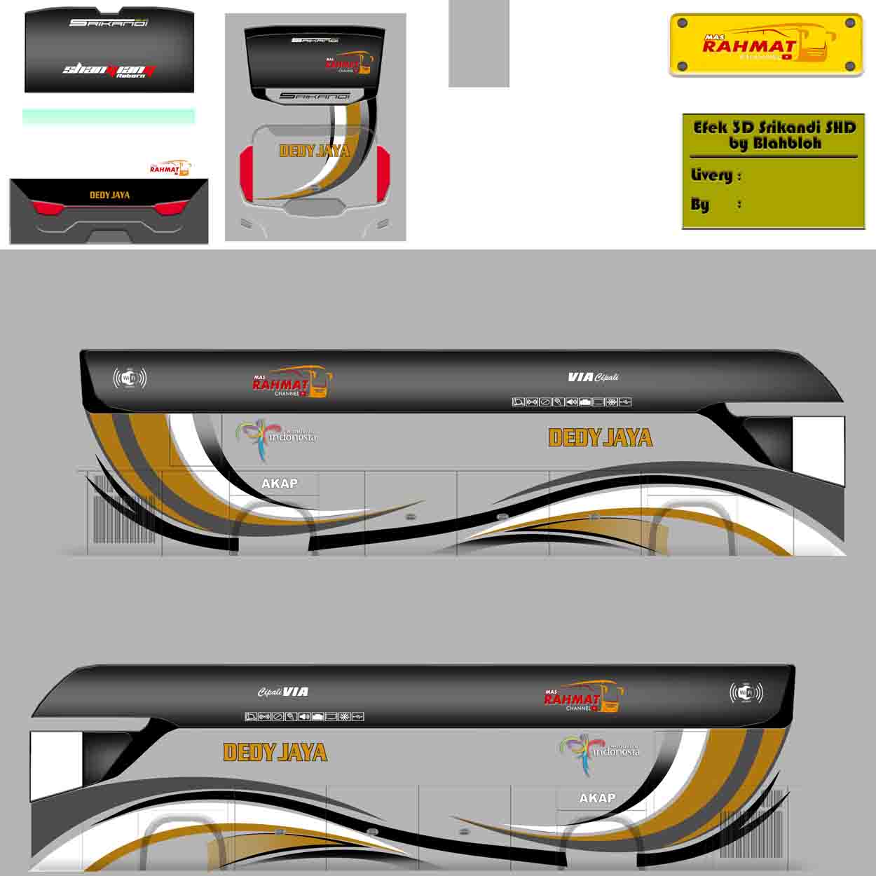 livery bussid dedy jaya srikandi shd