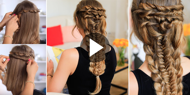 Learn - How To Make Simple Layered Braid Hairstyle, See Tutorial