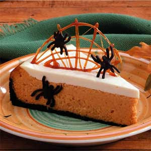 Spiderweb Pumpkin Cheesecake