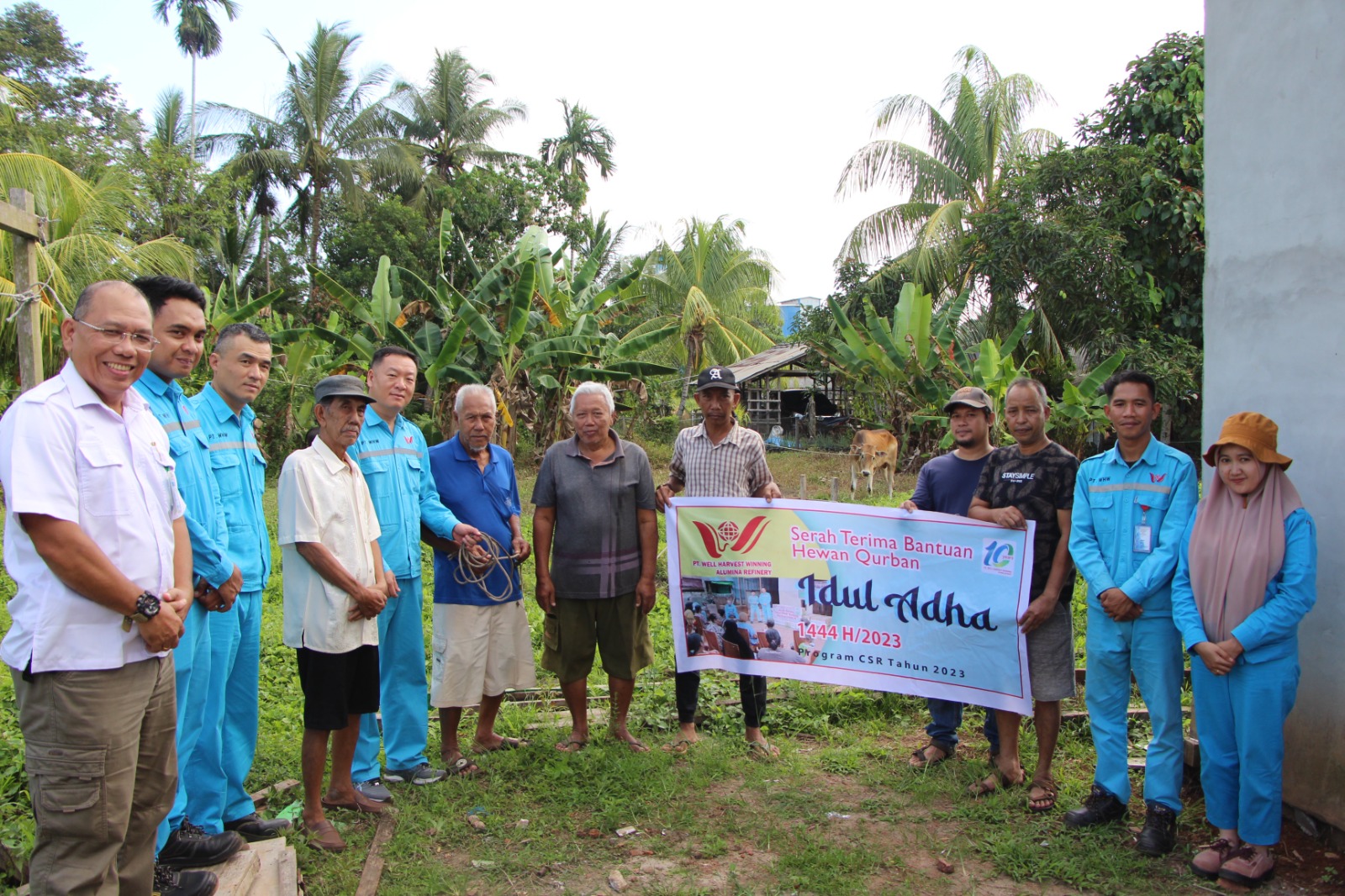 Program CSR WHW Menyalurkan 15 Hewan Kurban Idul Adha Untuk 10 Masjid di Kecamatan Kendawangan