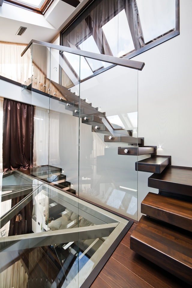 Picture of modern staircase and glass floor