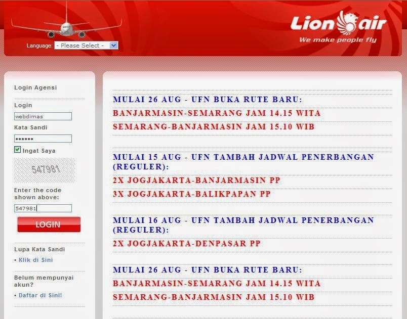 Cara Cek  Seat dan Harga  Booking dan Cetak Ticket  Lion  Air  