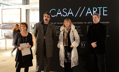 Los directores de CASA//ARTE, Blanca Berlín y Pablo Alemán, junto a Begoña Torres (Subdirectora General de Promoción de las Bellas Artes del Ministerio de Educación, Cultura y Deporte