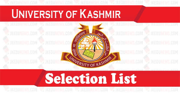 [Updated] | Kashmir University PG 2nd Selection List | Check Here