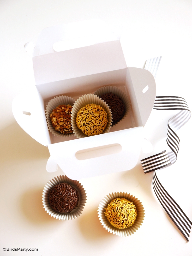 Party Food | Chocolate Brazilian Brigadeiro Truffles Recipe - BirdsParty.com