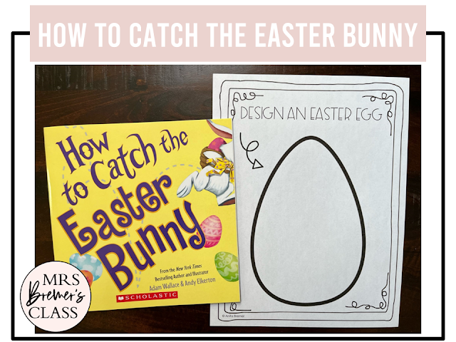 How to Catch the Easter Bunny book activities unit with literacy printables, reading companion activities, lesson ideas, and a craft for Kindergarten and First Grade