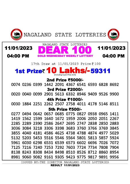 nagaland-lottery-result-11-01-2023-dear-100-gold-wednesday-today-4-pm-keralalotery.info