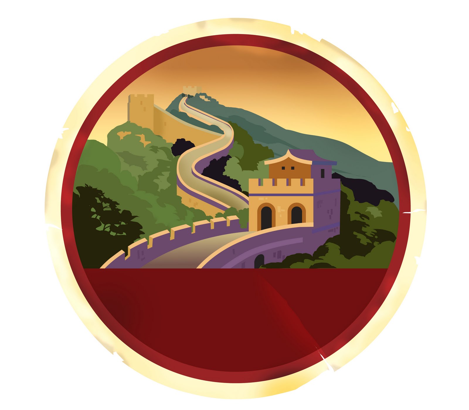 The Great Wall of China illustration wallpaper