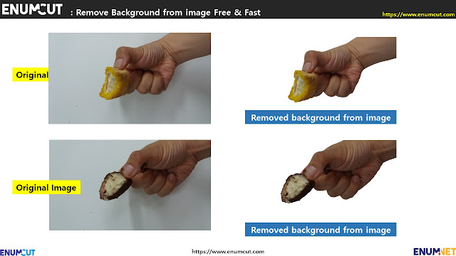 [ Enumcut ]  Injeolmi (Food : korean rice cake) Photo - Remove Background From Image  (Example)