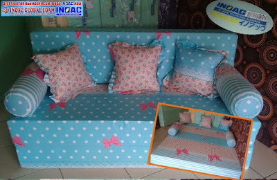 Sofa bed inoac motif puta biru