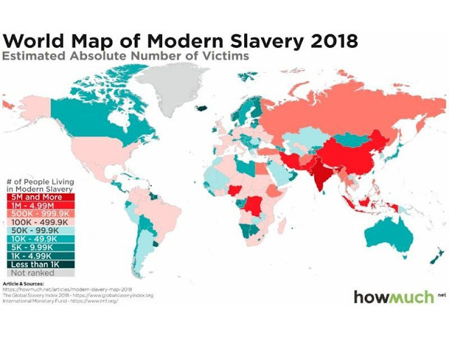 human trafficking world map