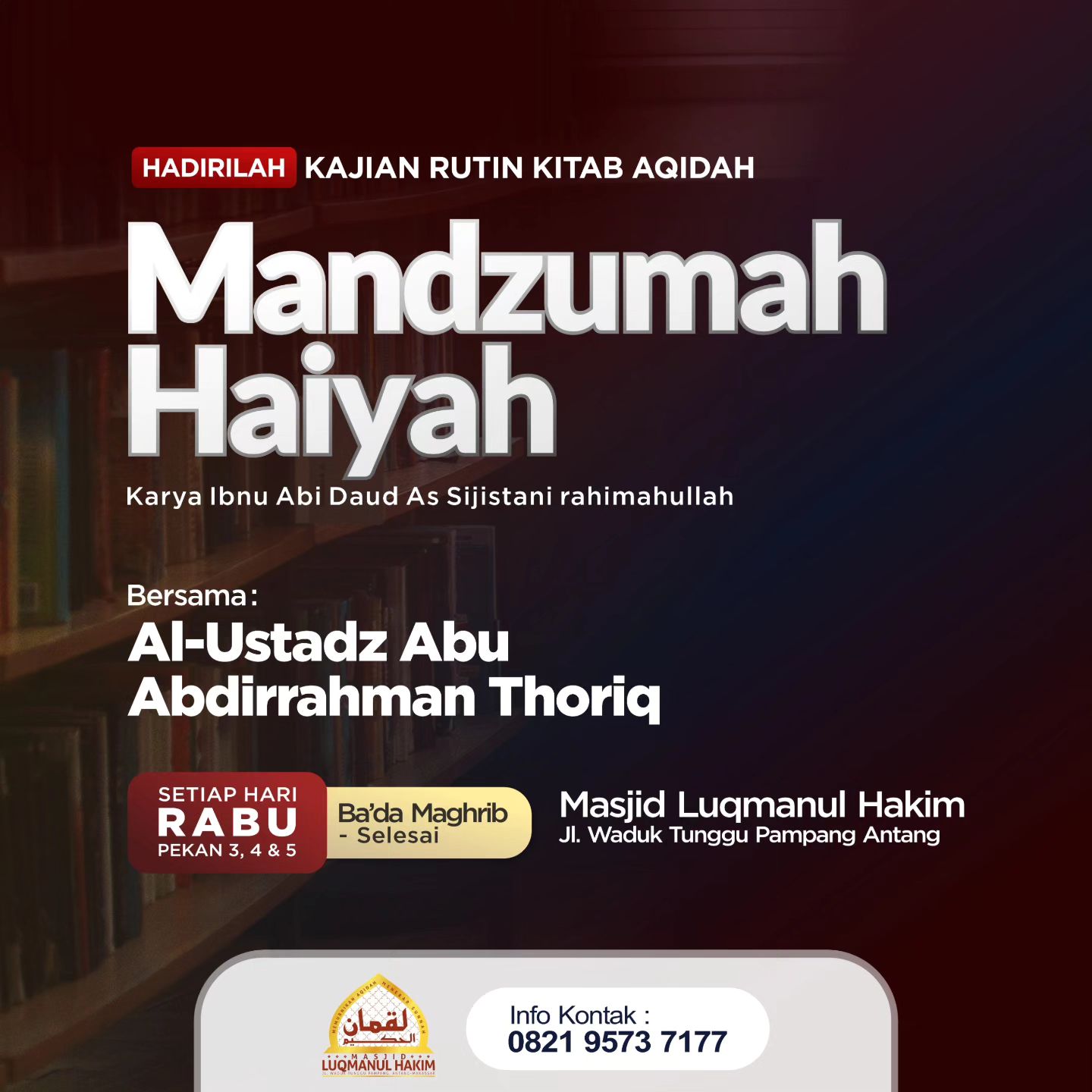 Taklim Rutin Kitab Mandzumah Haiyah Makassar