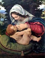 Mary breastfeeding Jesus