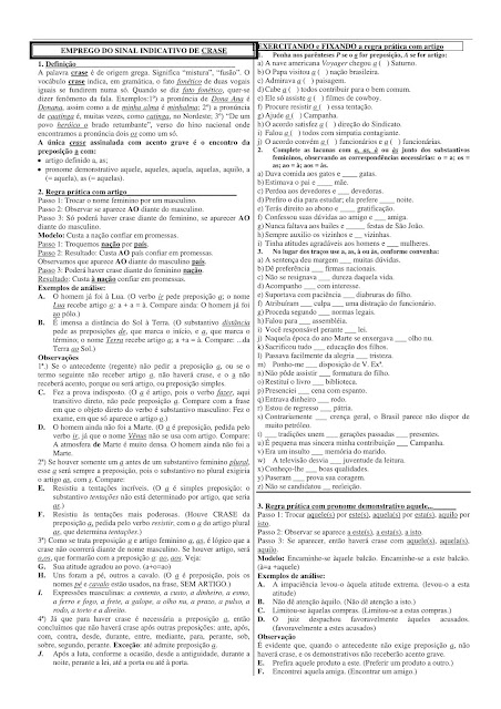 EMPREGO DO SINAL INDICATIVO DE CRASE PARA CONCURSO PDF