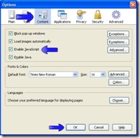 Enable JavaScript Mozilla Forefox