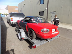 Collision repairs on Spec Miata Race Car.