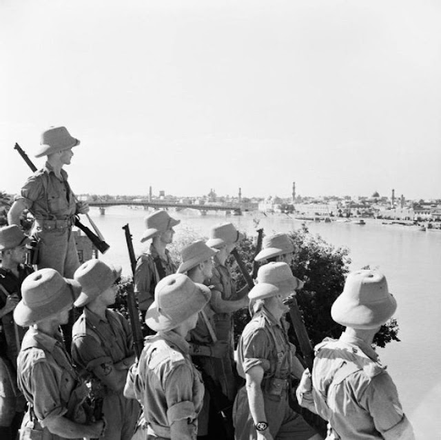 British soldiers looking across the river at Baghdad 11 June 1941 worldwartwo.filminspector.com