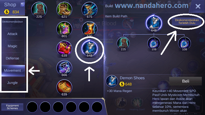 setting gear mobile legends 2019