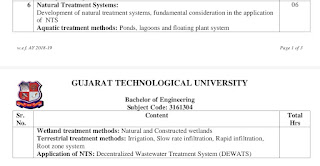 Development of natural treatment systems :