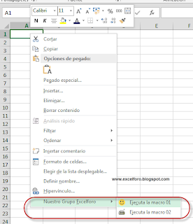 VBA: Personalizar el menú contextual de la hoja de Excel.