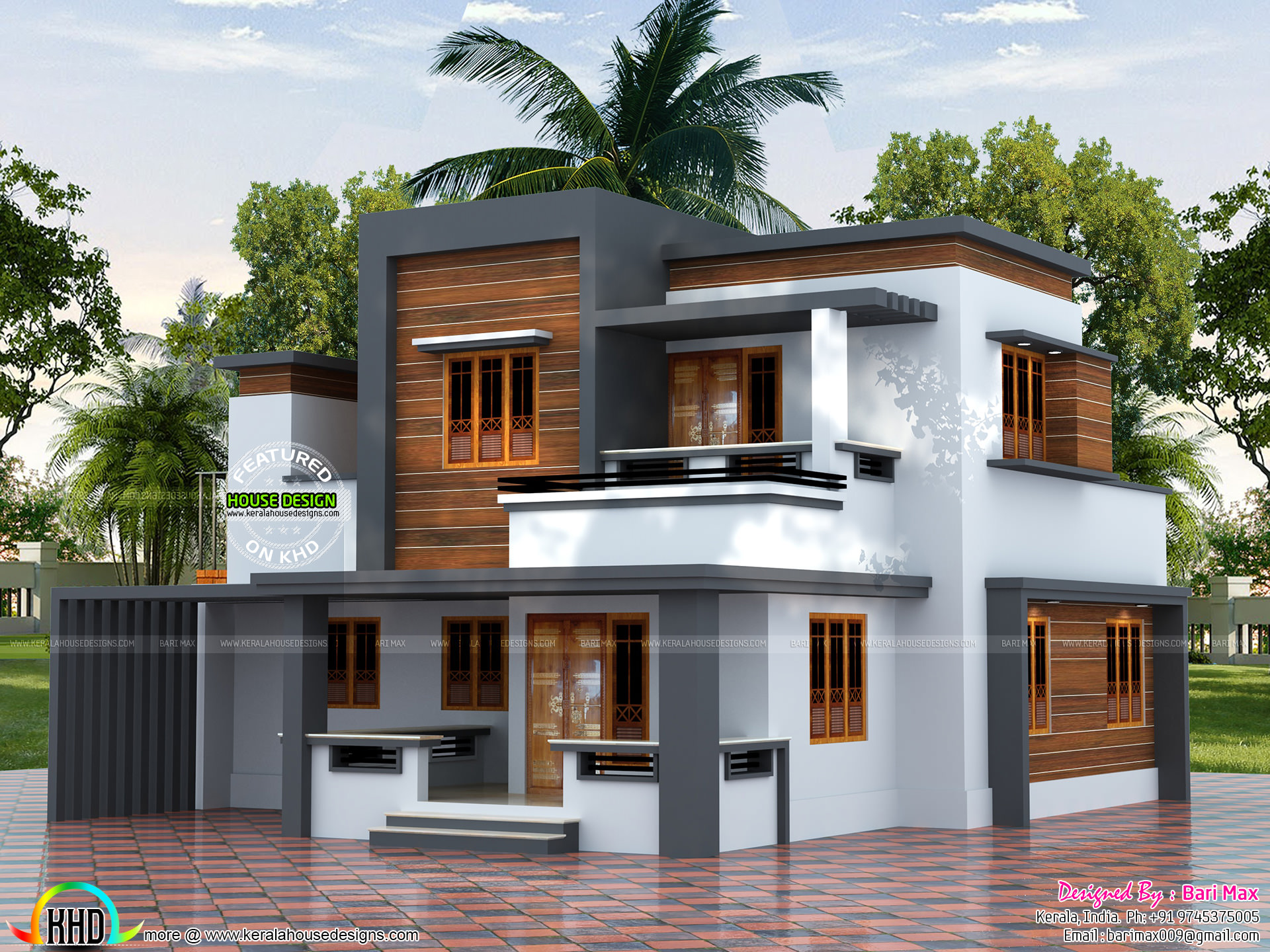  22 5 lakh cost  estimated  modern house  Kerala home  