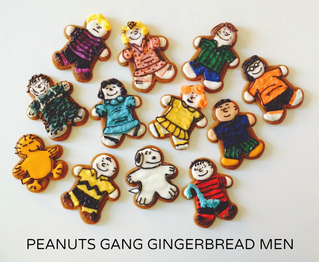 Peanuts Gang gingerbread men cookies