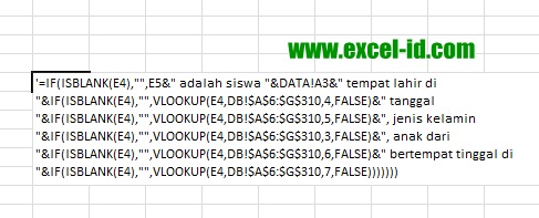 rumus excel terpanjang