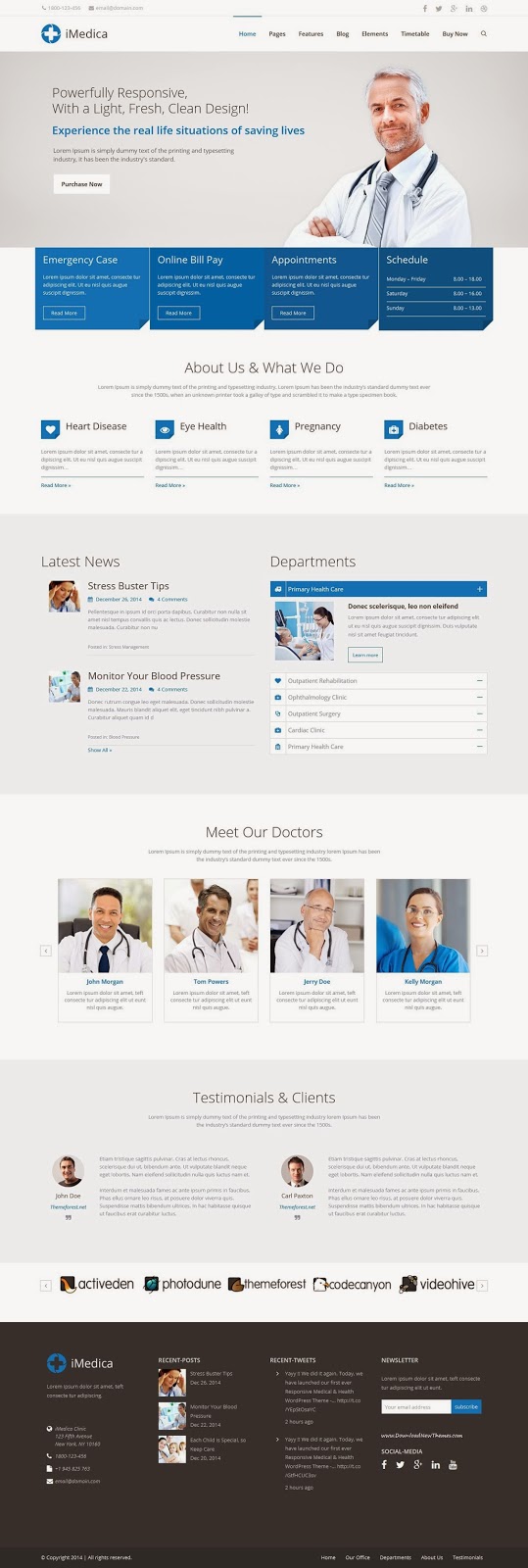 Responsive Medical and Healthcare WordPress Theme