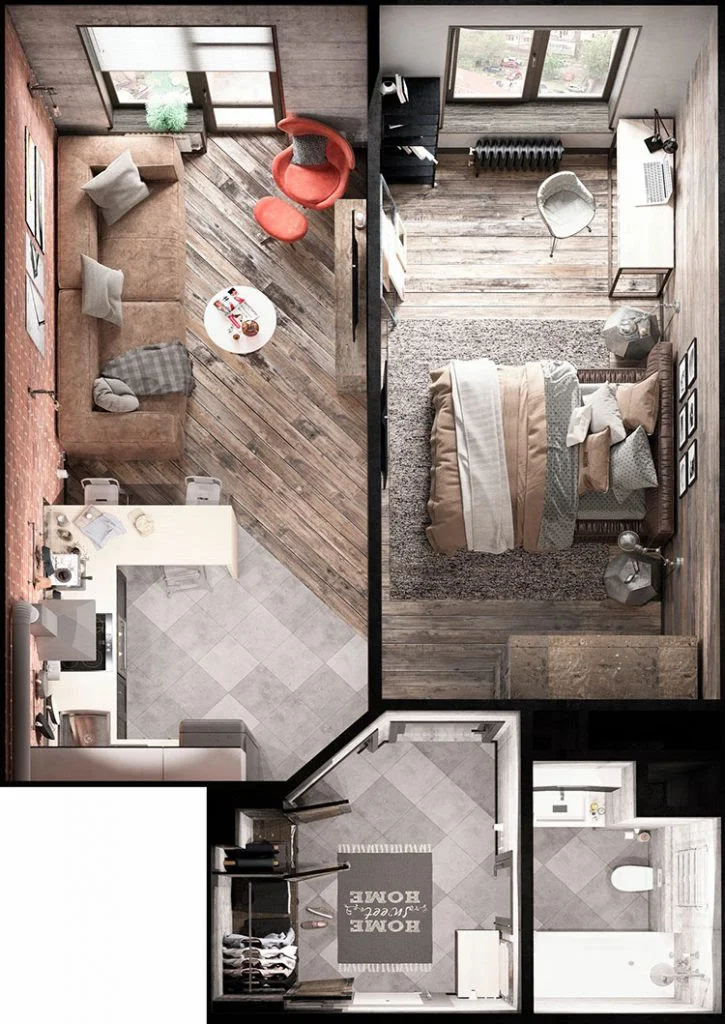 16 Smart Studio Apartment Floor Plans