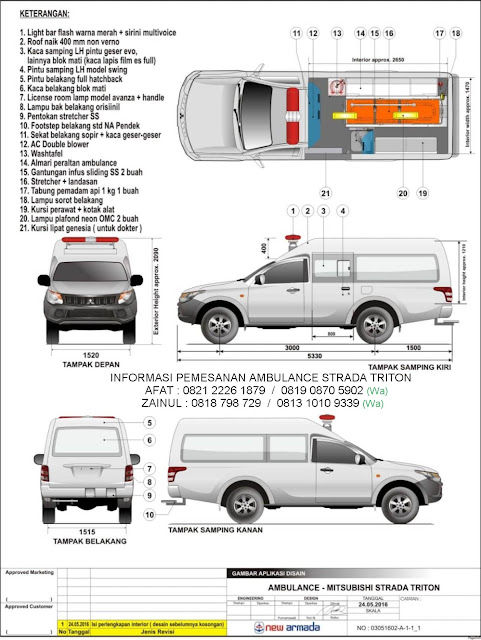 PERLENGKAPAN AMBULANCE STRADA TRITON