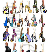 shoe illustration footwear sketches fashion design jerron couture