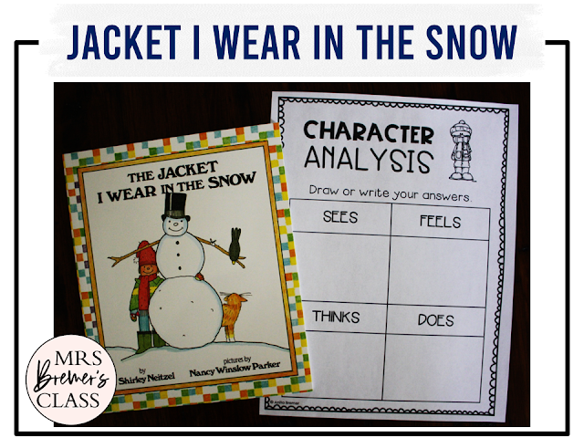 The Jacket I Wear in the Snow book activities unit with literacy printables, reading companion activities, and lesson ideas for Kindergarten and First Grade