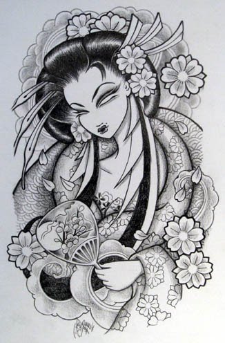 Geisha Tattoo Design Arm Japanese Geisha Tattoo Design 2