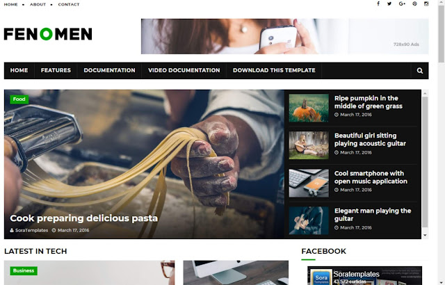 Fenomen Premium Blogger Template 2020