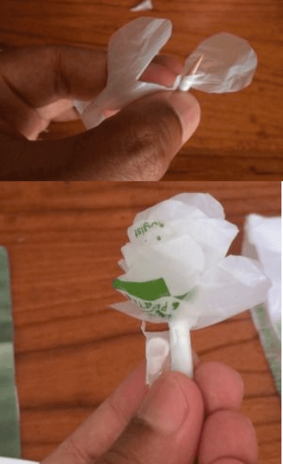  Cara  Membuat  Bunga  Tulip dari  Kantong  Plastik  Besrta 