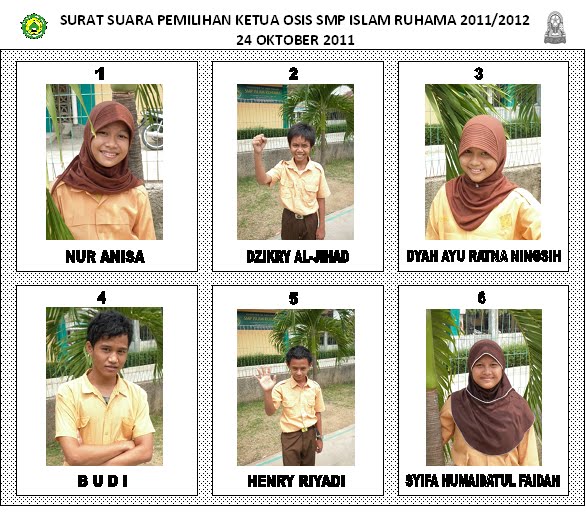 SMP ISLAM RUHAMA PEMILIHAN KETUA OSIS