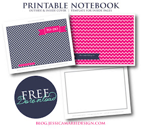 Printable 5x7in. Notebook from Jessica Marie Design