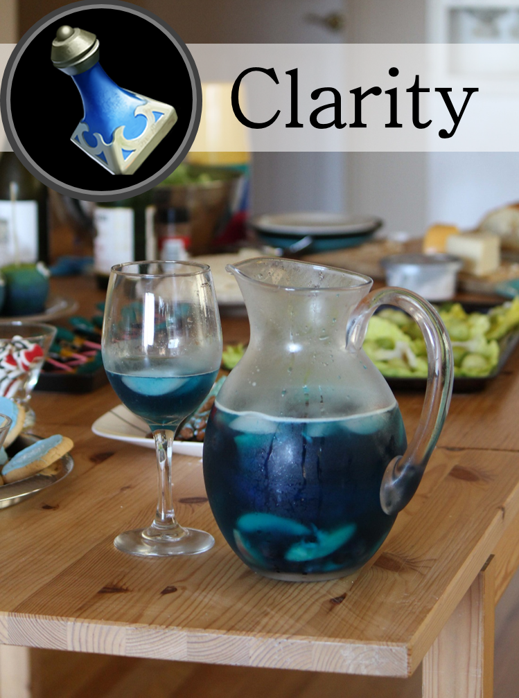 Blue curacao and white wine form the basis for this Dota 2 beverage