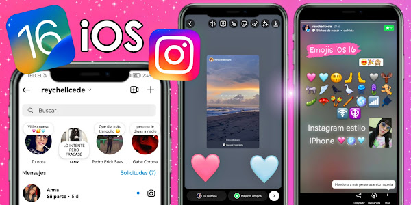Instagram con emojis iOS 16 flow